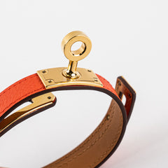Hermes Mini Kelly Double Red Bracelet
