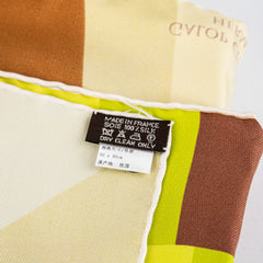 Hermes Square 90cm Yellow/Orange Scarf