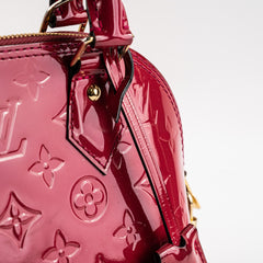 Louis Vuitton Alma BB Vernis Dark Pink Crossbody Bag