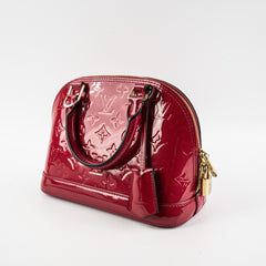 Louis Vuitton Alma BB Vernis Dark Pink Crossbody Bag