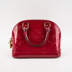 Louis Vuitton Alma BB Vernis Dark Pink Crossbody Bag