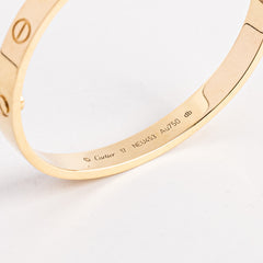 Hold BCCartier Love Bracelet Size 17 Yellow Gold