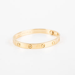 Hold BCCartier Love Bracelet Size 17 Yellow Gold