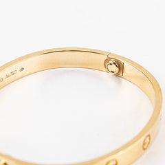 Hold BCCartier Love Bracelet Size 17 Yellow Gold