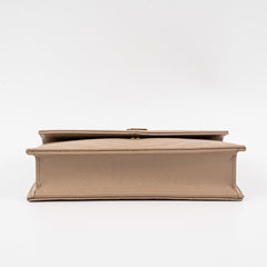 Saint Laurent Cassandre Envelope Wallet on Chain WOC Beige