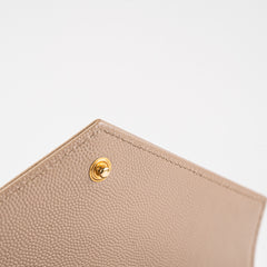 Saint Laurent Cassandre Envelope Wallet on Chain WOC Beige