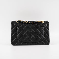 Chanel Caviar Small Double Classic Flap Black Microchip