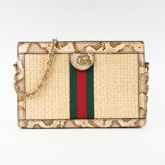 Gucci Ophidia Raffia Snakeskin Bag