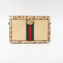 Gucci Ophidia Raffia Snakeskin Bag