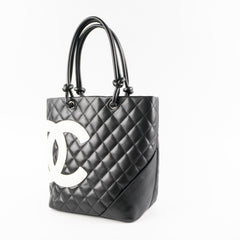 Chanel Rue Cambon Tote Black Lambskin