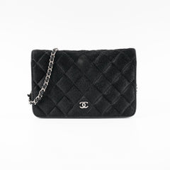 Chanel Woc Wallet On Chain Mohair Leather Black