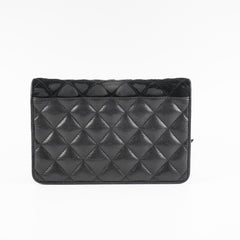 Chanel Woc Wallet On Chain Mohair Leather Black