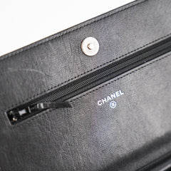 Chanel Woc Wallet On Chain Mohair Leather Black