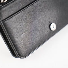 Chanel Woc Wallet On Chain Mohair Leather Black