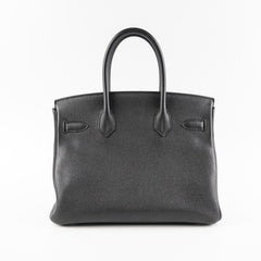 Hermes Birkin 30 Togo Black Noir D Stamp