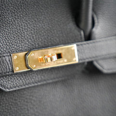 Hermes Birkin 30 Togo Black Noir D Stamp