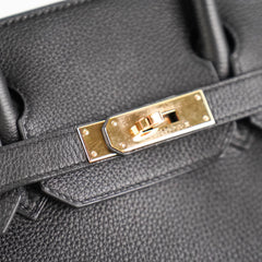 Hermes Birkin 30 Togo Black Noir D Stamp