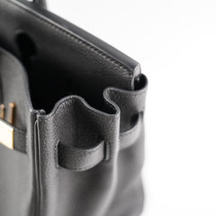 Hermes Birkin 30 Togo Black Noir D Stamp