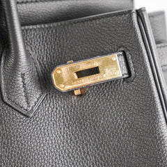Hermes Birkin 30 Togo Black Noir D Stamp