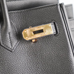 Hermes Birkin 30 Togo Black Noir D Stamp