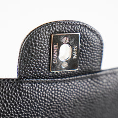 Chanel Medium/Large Double Classic Flap Caviar Black