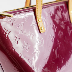Louis Vuitton Burgundy Patent PM Tote Bag