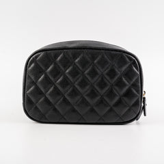Chanel Quilted Caviar Pouch Black