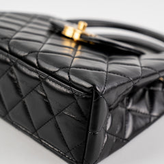 Chanel 23K Kelly Bag Small Black Microchip