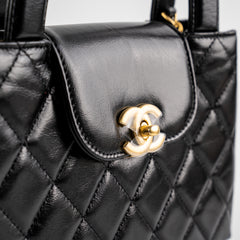 Chanel 23K Kelly Bag Small Black Microchip
