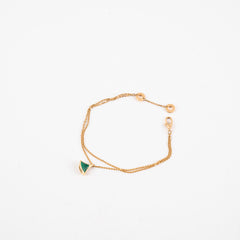 Bvlgari Divas Dream Malachite Adjustable 18k Rose Gold Bracelet