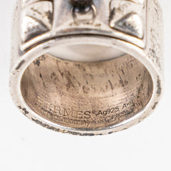Hermes Silver Ring Size 51
