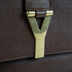 Saint Laurent Chyc Medium Crossbody Bag Brown