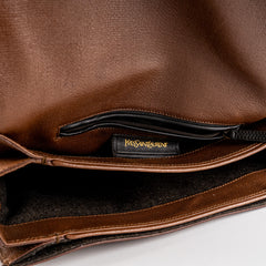 Saint Laurent Chyc Medium Crossbody Bag Brown