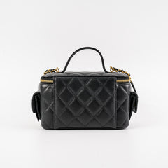 Chanel Caviar Multi Pocket Vanity Black Microchip