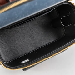 Chanel Caviar Multi Pocket Vanity Black Microchip