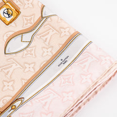 Louis Vuitton  Carre 90 x 90 Silk Scarf Light Pink