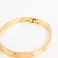 Cartier Love Yellow Gold Size 19 Bracelet