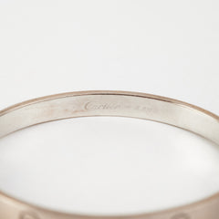 Cartier White Gold Love Bangle (Old Screw System) Size 17