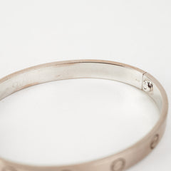Cartier White Gold Love Bangle (Old Screw System) Size 17