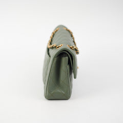 ITEM 30 - Chanel Classic Small Double Flap Iridescent Green 18C