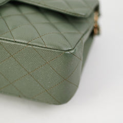 ITEM 30 - Chanel Classic Small Double Flap Iridescent Green 18C