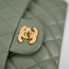 ITEM 30 - Chanel Classic Small Double Flap Iridescent Green 18C
