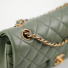 ITEM 30 - Chanel Classic Small Double Flap Iridescent Green 18C