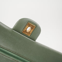 ITEM 30 - Chanel Classic Small Double Flap Iridescent Green 18C