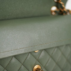ITEM 30 - Chanel Classic Small Double Flap Iridescent Green 18C