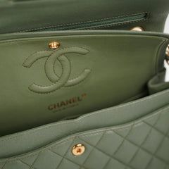 ITEM 30 - Chanel Classic Small Double Flap Iridescent Green 18C