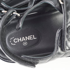 Chanel Dad Sandals Black Size 38.5