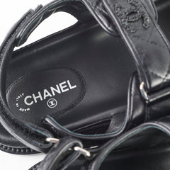 Chanel Dad Sandals Black Size 38.5