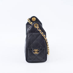 Chanel Mini 25 Caviar GHW Black 2025 Microchip