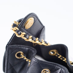 Chanel Mini 25 Caviar GHW Black 2025 Microchip